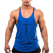 Brand Gym Stringer Tank Top for Men, ideal for bodybuilding, featuring lightweight, breathable fabric and a stylish design for optimal comfort and performance during workouts.