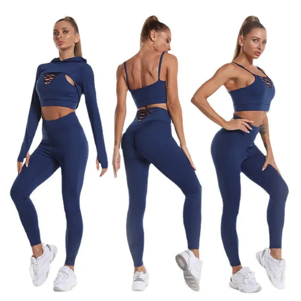 Seamless Fitness Leggings with high-waist design, made from stretchy, breathable fabric for maximum comfort and flexibility during workouts and yoga sessions.