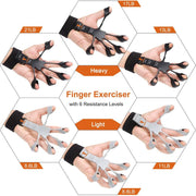 Silicone Gripster Finger Strengthener with adjustable resistance, designed to improve grip strength and finger dexterity, perfect for athletes and rehabilitation exercises.